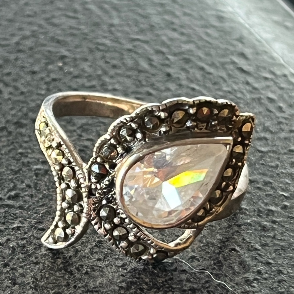 Vintage 925 Marcasite Women's Ring